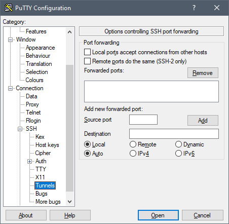 PuTTY Port Forwarding Guide Image 2